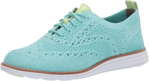 Vista 12 de Cole Haan Originalgrand Stitchlite Wingtip Oxford para mujer tejido negro/blanco óptico.