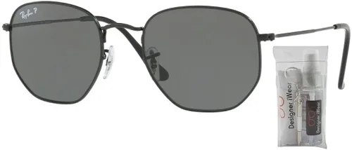 Vista 2 de Ray-Ban RB3548N HEXAGONAL Sunglasses For Men For Women BUNDLE with Designer iWear Complimentary Eyewear Care Kit