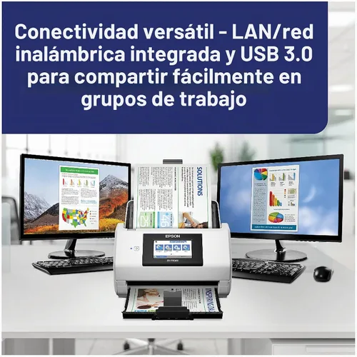 Vista 4 de Epson Escáner de documentos a color de red inalámbrica DS-790WN