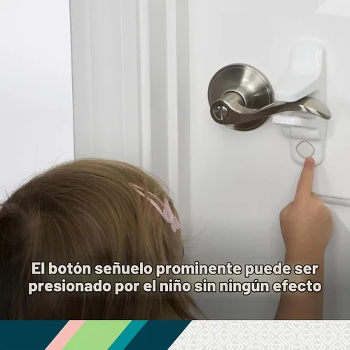 Vista 2 de Safety 1st OutSmart - Cerradura de palanca de puerta a prueba de niños, color blanco, 1 unidad