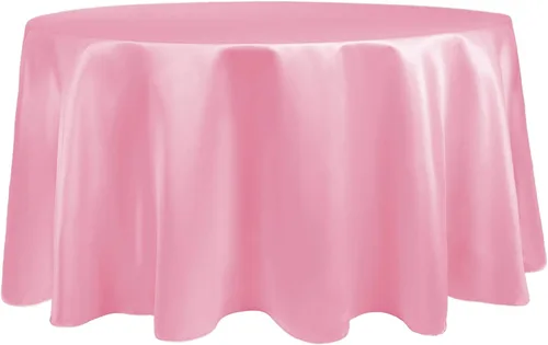Vista 16 de Ultimate Textile Mantel redondo de satén nupcial de 60 pulgadas, se adapta a mesas de menos de 60 pulgadas de diámetro, berenjena morado berenjena