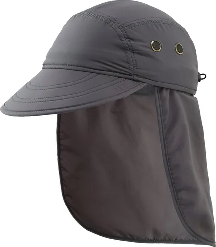 Vista 8 de Connectyle Sombrero de sol plegable con protección UV para hombre con solapa extraíble para el cuello al aire libre para aventura al aire libre