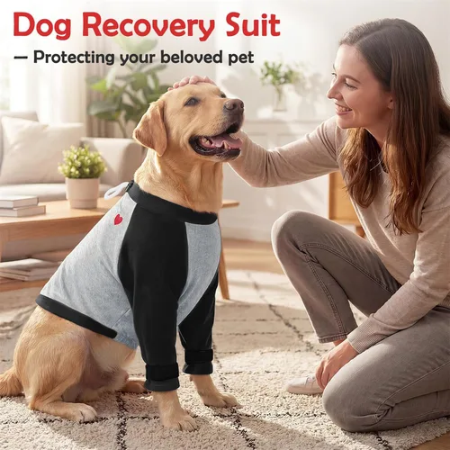 Vista 8 de SlowTon Traje de recuperación para perros – Protector de codo acolchado, manga de pierna de perro para dejar de lamer y proteger heridas después