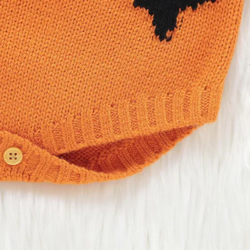 Vista 6 de Ropa de bebé de Halloween para niño y niña, diseño de calabaza, fantasma, tirantes de pana, traje de Halloween