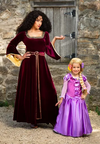 Vista 7 de Disfraz clásico de Rapunzel para niña Multicolor