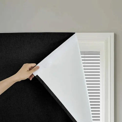 Vista 8 de Cortina opaca adhesiva, tratamiento completo de ventana de oscuridad para oficina en casa