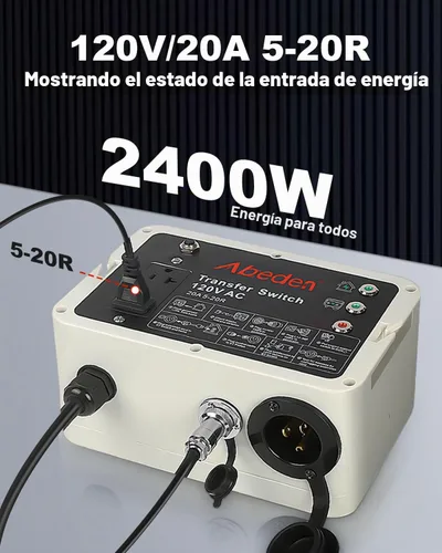 Vista 7 de Interruptor de transferencia inteligente de 120 V CA compatible con generador portátil Westinghouse, interruptor de transferencia para energía