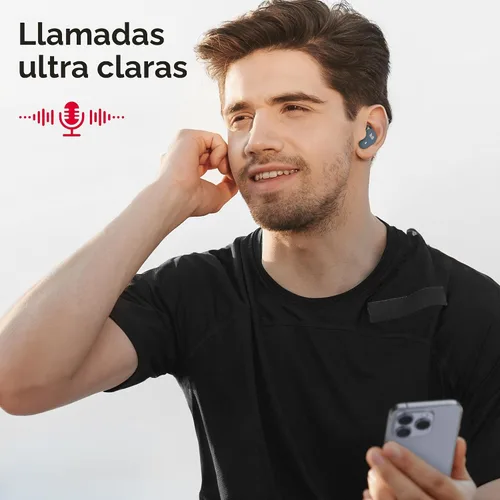 Vista 5 de Monster N-Lite 210 - Auriculares inalámbricos Bluetooth de 5.4 pulgadas, micrófono integrado para llamadas nítidas, tiempo de reproducción de 32