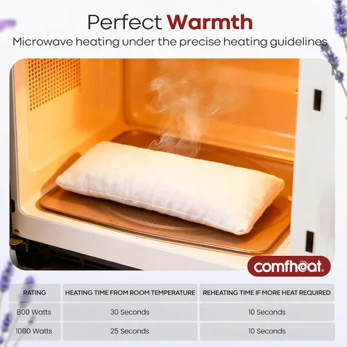 Vista 7 de Paquete de 2 almohadas ponderadas de lavanda para yoga, mascarilla de compresión de ojos húmedos para microondas, con funda lavable para relajación