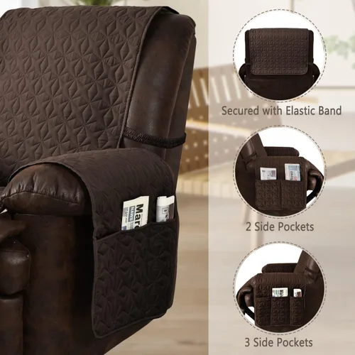 Vista 3 de RBSC Home - Cubiertas protectoras para sillón de piel, acolchadas, gruesas, 100 % impermeables y lo suficientemente largas para cubrir la parte