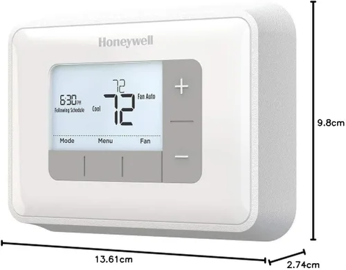 Vista 3 de Honeywell Home Home RTH6360D1002 Termostato programable, horario 5-2, paquete de 1, blanco