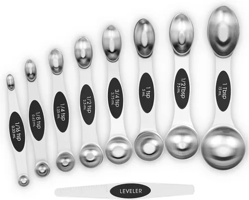 Vista 13 de Juego de Mini Cucharas Medidoras, Cucharas Medidoras de Acero Inoxidable de Alta Resistencia para Cocinar y Hornear, Cuchara de Mesa y Cuchara de Té
