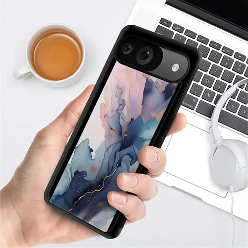 Vista 1210 de Compatible con Google Pixel 4A 5G Mobile Case Creative Acrylic Panel trasero Silicona Protección Grip especialmente diseñado para Google Pixel 4A 5G