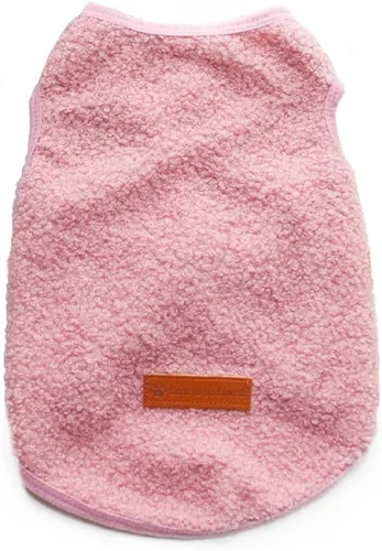 Vista 7 de Suéter para perro pequeño, chaqueta de forro polar sin mangas para invierno, ropa cálida para cachorros, abrigo de forro polar para Chihuahua Negro