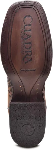 Vista 6 de Cuadra Botas Rodeo para hombre en cuero genuino marrón, Metálico, marrón