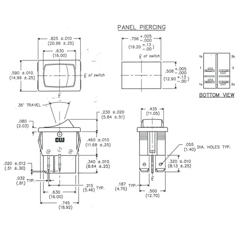 Vista 8 de Interruptor de vacío de repuesto para aspiradora Shop Vac – Interruptor basculante de 4 pines para aspiradora, interruptor de encendido y apagado
