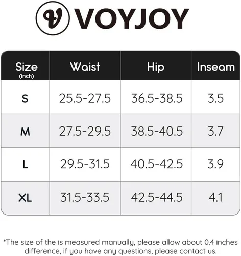 Vista 6 de VOYJOY Pantalones cortos de ciclismo para mujer, cintura alta, 3.6 pulgadas, pantalones cortos de entrenamiento sin costuras, pantalones cortos