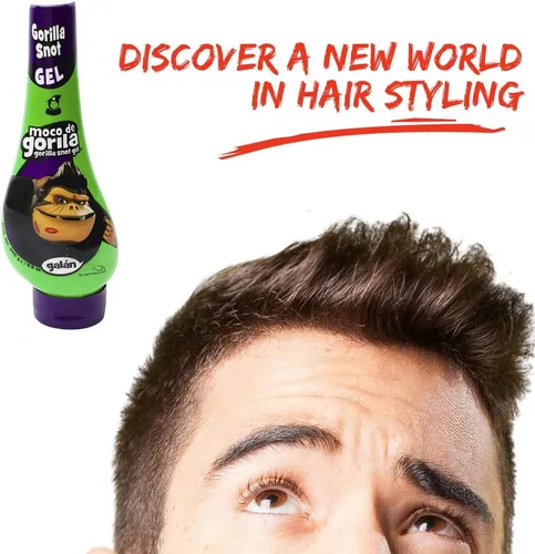 Vista 5 de Moco de Gorila Gel para el cabello, alta durabilidad, aroma fresco, forma de gel, tamaño 11.99, verde