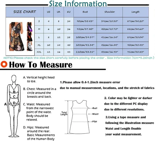 Vista 6 de Sinifer Vestido de verano sin mangas para mujer, con corte frontal, vestido floral