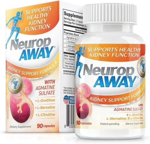 Vista 3 de NeuropAWAY Suplemento de apoyo renal con sulfato de agmatina, L-novalina, L-ornitina, L-citrulina proporciona un apoyo renal rápido y potente, 60CT