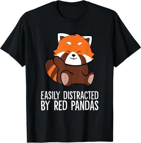 Vista 12 de Red Panda Love Easily Distracted By Red Pandas T-Shirt Asphalt Grey