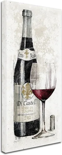 Vista 2 de Trademark Fine Art Lápiz vino I obra de arte de Avery Tillmon, 10 x 19 pulgadas