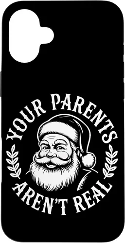 Vista 23 de Your Parents Aren’t Real Santa Humor Holiday Festive Cartoon Case for iPhone 16