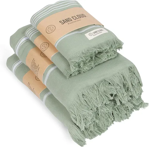 Vista 29 de Sand Cloud Toallas de baño turcas de 2 capas para baño, paquete de 2 Clásico - Gris