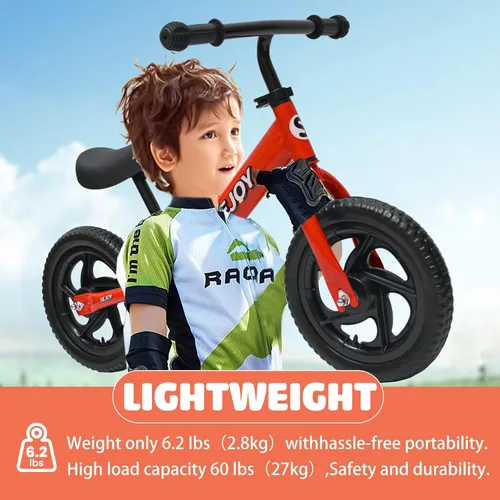 Vista 3 de Sejoy Bicicleta de equilibrio para bebés de 1 año, bicicleta de equilibrio ajustable para niños de 10 a 36 meses, bicicleta de equilibrio para bebés