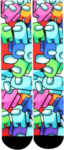 Vista 6 de Divertidos calcetines unisex para hombre, novedosos y locos estampados 3D de compresión largos