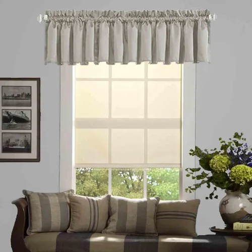 Vista 25 de Cortinas de cocina negras Ladity - 2 paneles de cortinas cortas opacas, 36 pulgadas, privacidad, niveles de café, cortinas de granja para ventana