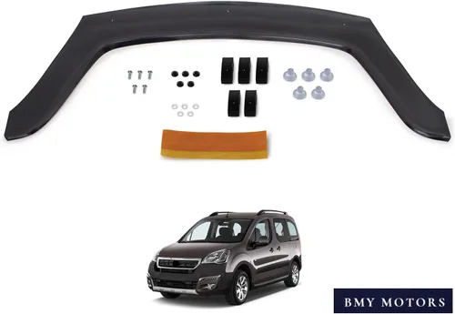 Vista 8 de BMY - Deflector de capó / protector de insectos delantero compatible con Peugeot Partner 2015-2018 Protector de capó Partículas e insectos