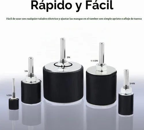 Vista 2 de Lijado de Hiltex 10342 batería para carpintería, 26 piezas Una variedad de mangas y goma tambor