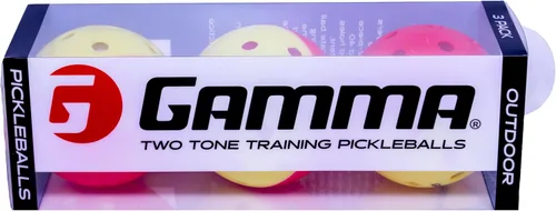 Vista 2 de Gamma Two Tone Training Pickleball Balls, High Visibility Outdoor Pickleballs, Ideal for All Levels of Play