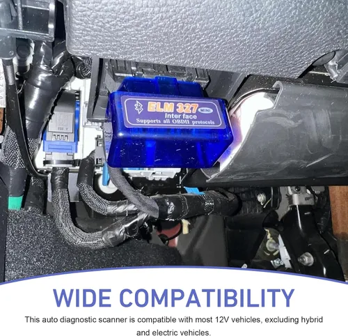 Vista 7 de Escáner OBD2, ELM327 V2.1 Herramienta de diagnóstico Bluetooth, lector universal de código de automóvil para Android iOS, monitor de datos