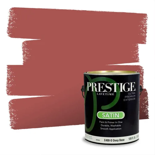 Vista 240 de Prestige Paints Pintura exterior e imprimación en uno, 1 galón, plano, coincidencia comparable de Valspar* Amber Rose*