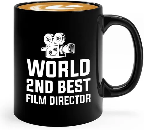 Vista 12 de Cineasta Taza de café 11oz Negra - Cineasta: Crítico de cine no remunerado - Cineasta Regalos Cámara Corte Director de Prop Guionista de cine
