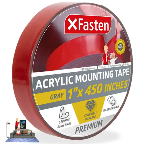 Vista 10 de XFasten cinta doble de acrílico, de fácil extracción, 1 x 450 pulgadas