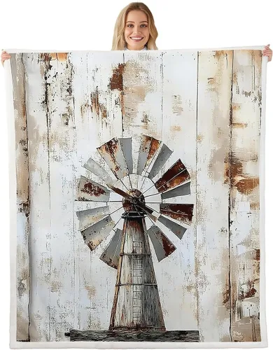 Vista 13 de Erosebridal Manta de tren vintage de 40 x 50 pulgadas, manta de felpa de locomotora para niños, adolescentes y adultos, vagones de madera, manta