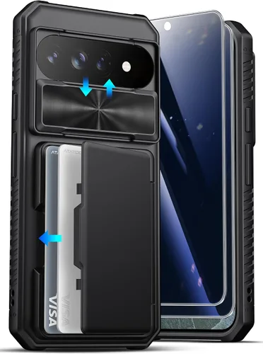 Vista 40 de ATATOO Funda tipo cartera para Google Pixel 10 Pro XL, tarjetero integrado (3-5 tarjetas) [bloqueo RFID] y cubierta de cámara deslizante, protección