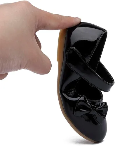 Vista 5 de Cixi Maxu E-Commerce.Co.Ltd Mary Jane Zapatos planos para niñas, zapatos de ballet de princesa, para boda, fiesta de cumpleaños, escuela