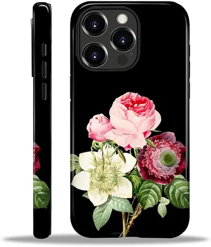 Vista 45 de Funda para iPhone 11, resistente híbrida 2 en 1, protección completa contra golpes con acabado brillante, diseño de collage de tela a cuadros