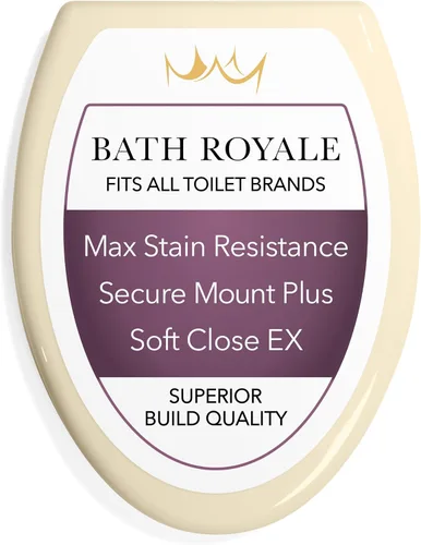 Vista 11 de Bath Royale Asiento de inodoro redondo de cierre suave con tapa BR500-00 blanco, cómodo, duradero, resistente, resistente a las manchas y fácil