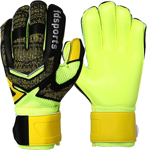 Vista 10 de Guantes de portero de fútbol para adultos y jóvenes, guantes de portero de fútbol de agarre fuerte con protección para los dedos