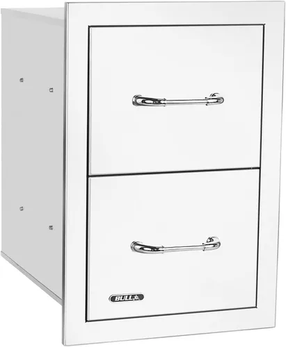 Vista 22 de Bull Outdoor Products Componentes Premium para Isla de Barbacoa de Cocina Exterior, Puerta de Acceso Vertical - Bisagra Izquierda con Reborde
