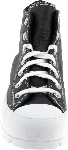 Vista 4 de Converse Chuck Taylor All Star Equipada - Fundacional Cuero Entrenadores Mujeres Negro