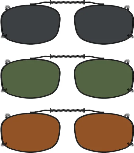 Vista 11 de Eyekepper Gafas de sol con clip para hombre, lentes marrones, 2.047 x 1.260