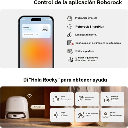Vista 10 de roborock Qrevo - Robot aspirador y trapeador CurvX, succión de 22,000 Pa, ultra delgado de 3.14 pulgadas, diseño sin enredos, reconocimiento