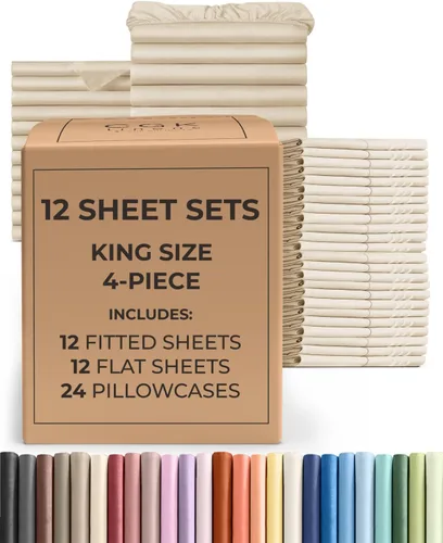 Vista 87 de Pack of 2, Twin Size 3 Piece Sheet Set - Breathable & Cooling - White