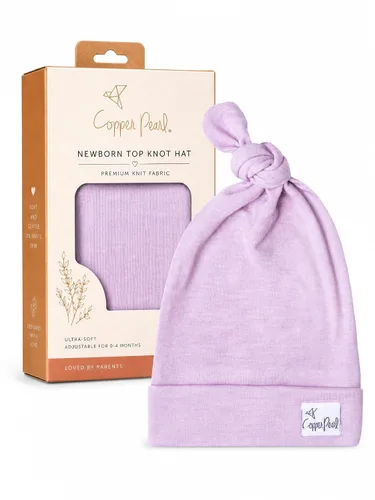 Vista 122 de Gorro de bebé con nudo superior elástico suave "Fern" por Copper Pearl